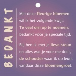 bedankt