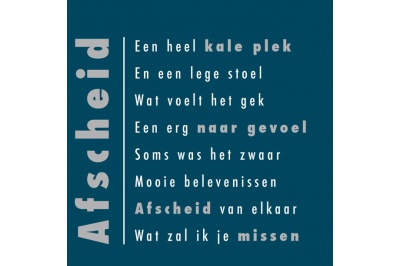 afscheid