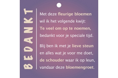 bedankt